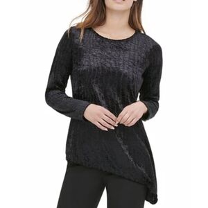 NWT Calvin Klein Asymmetric velvet top sweater